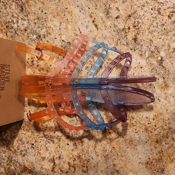 Steve Madden, Jelly Rainbow Gladiator Sandal Shoes.  NEW! - Picture 14 of 16